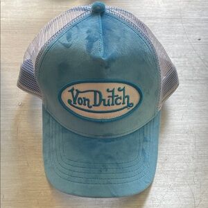 GENTLY USED Von Dutch Baby Blue Trucker Hat